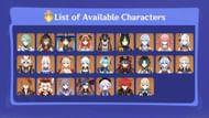 Characters whose constellations can be claimed following version Luna I (Image via HoYoverse)